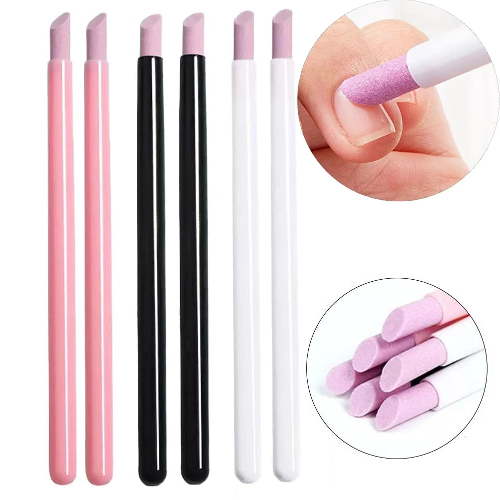 2-Pack Ceramic Nail Buffer Pens | Cuticle Remover & Polisher Nail Buffer Pen QXL