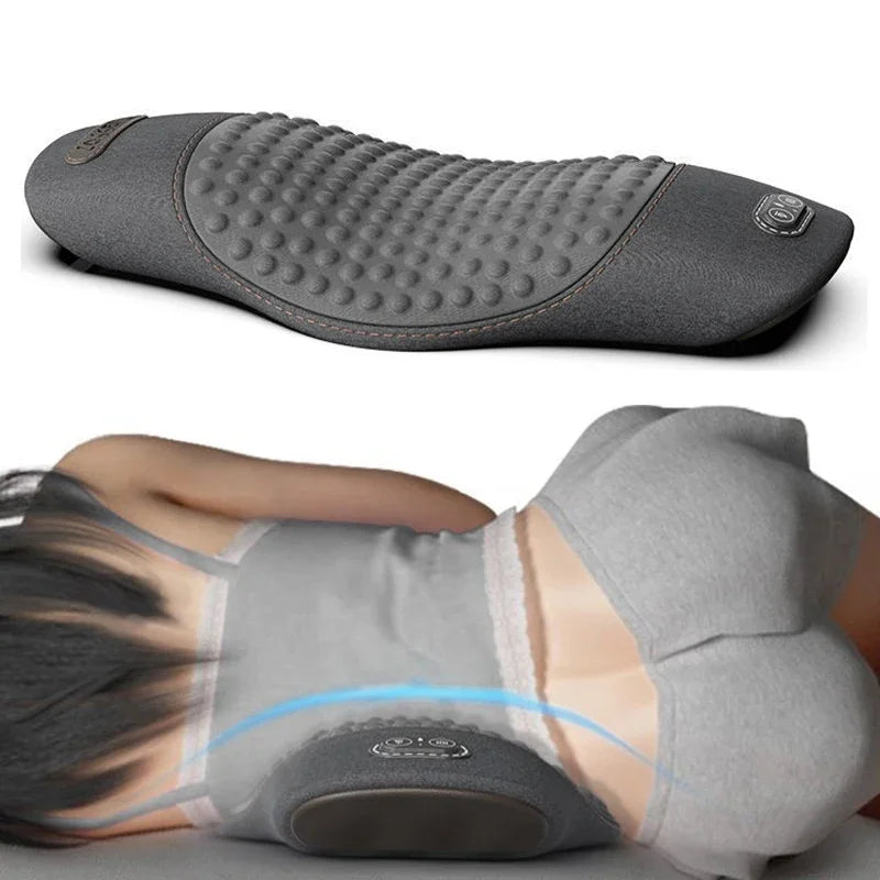 Heated Memory Foam Lumbar Massage Cushion | Waist Support Pad Lumbar Support Cushion QXL