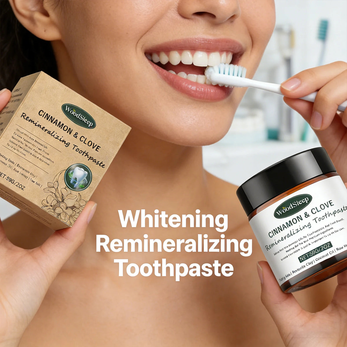 Natural Teeth Whitening Powder | Remineralizing Tooth Powder 59g Whitening Tooth Powder QXL