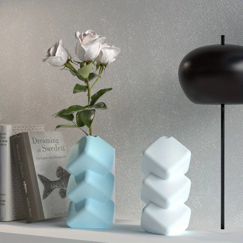 3-Tier Oblique Square Silicone Mold | Geometric Vase DIY Craft Silicone Craft Mold QXL