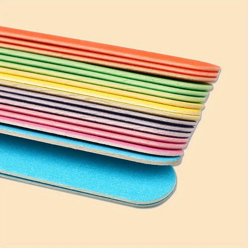 Double-Sided Wooden Nail Files | Hypoallergenic Manicure Set Wooden Nail Files QXL