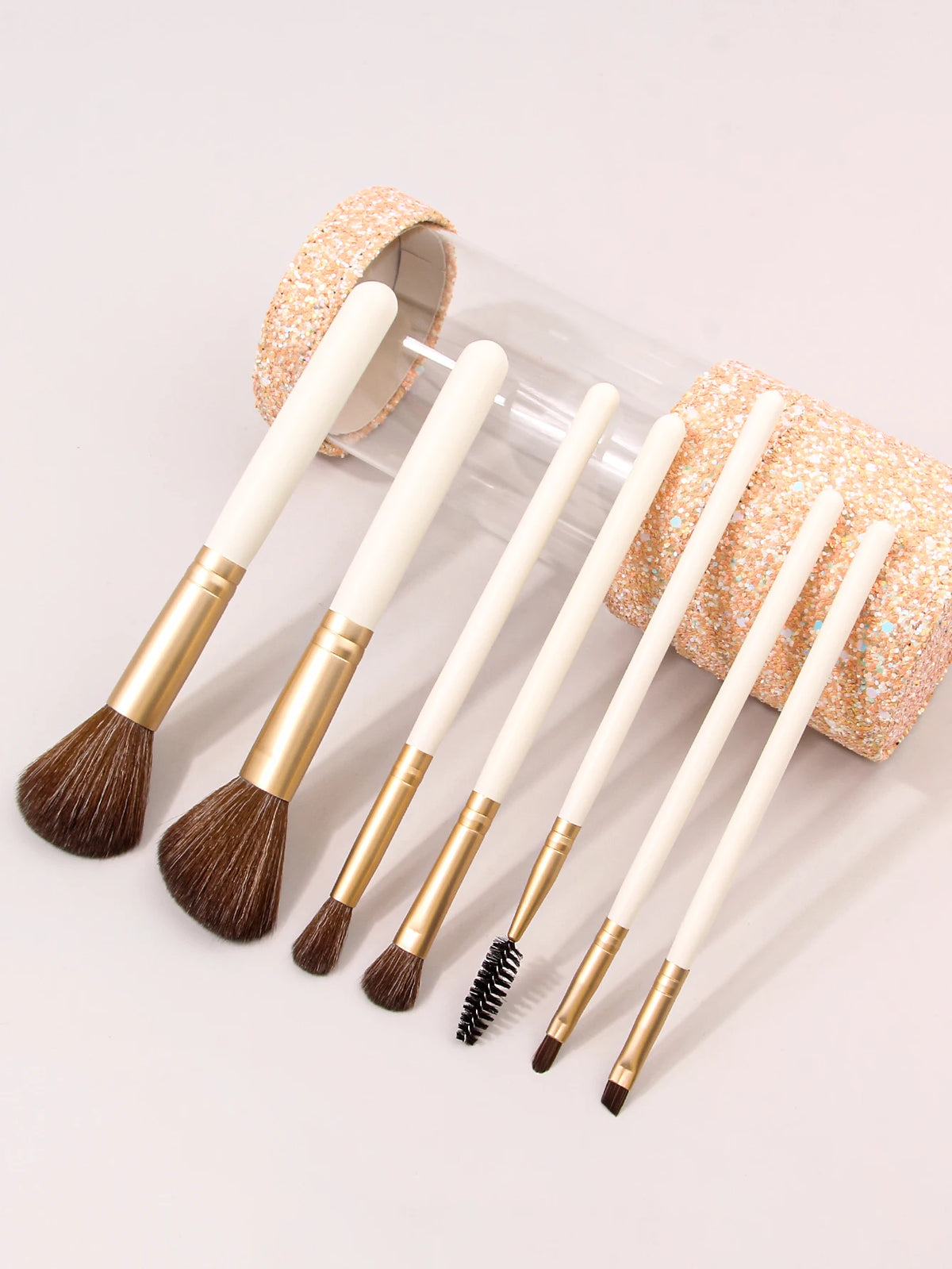 KOSSHOW 6-Piece Portable Makeup Brush Set | Face & Eye Kit Makeup Brush Set QXL