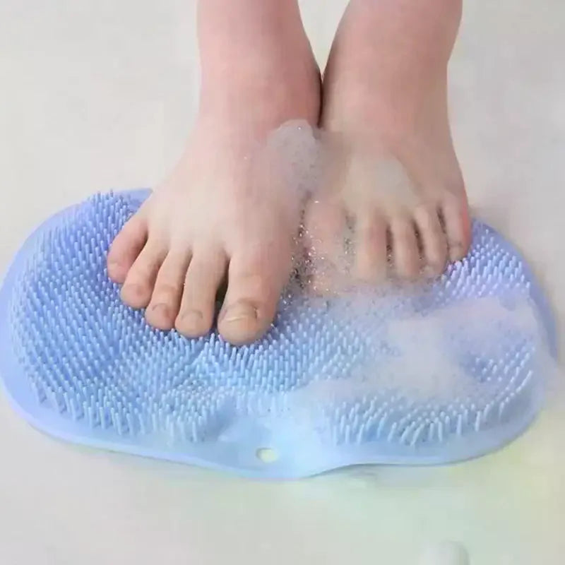 Silicone Shower Scrubber Mat | Exfoliating Back & Foot Tool Shower Scrubber Mat QXL