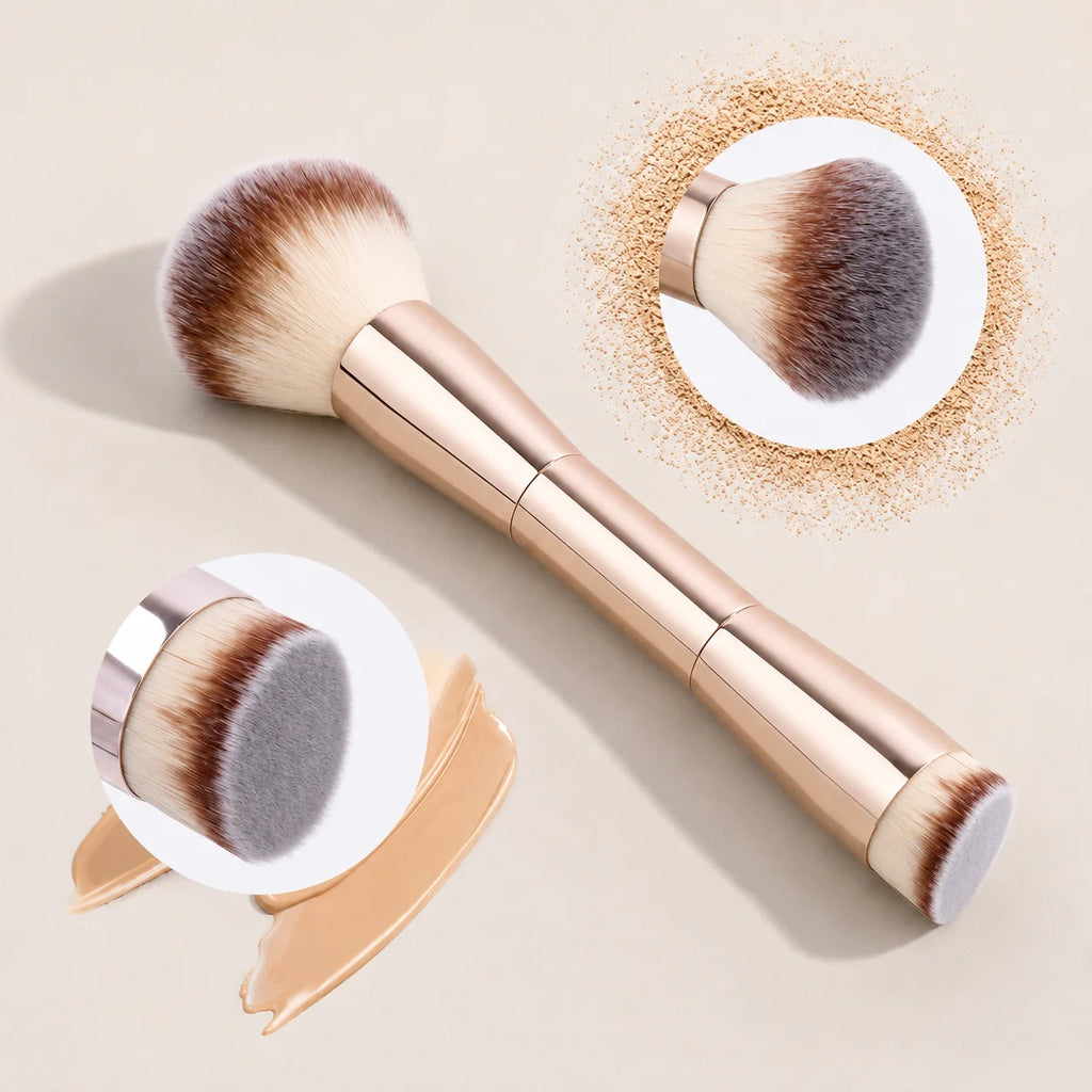 LUXEBLEND 20-Pc Pro Makeup Brush Set | Metal Handle & Velvet Pouch Makeup Brush Set QXL