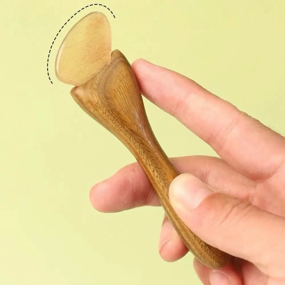 Sandalwood Goat Horn Gua Sha Massage Stick | Face & Neck Gua Sha Massage Tool QXL