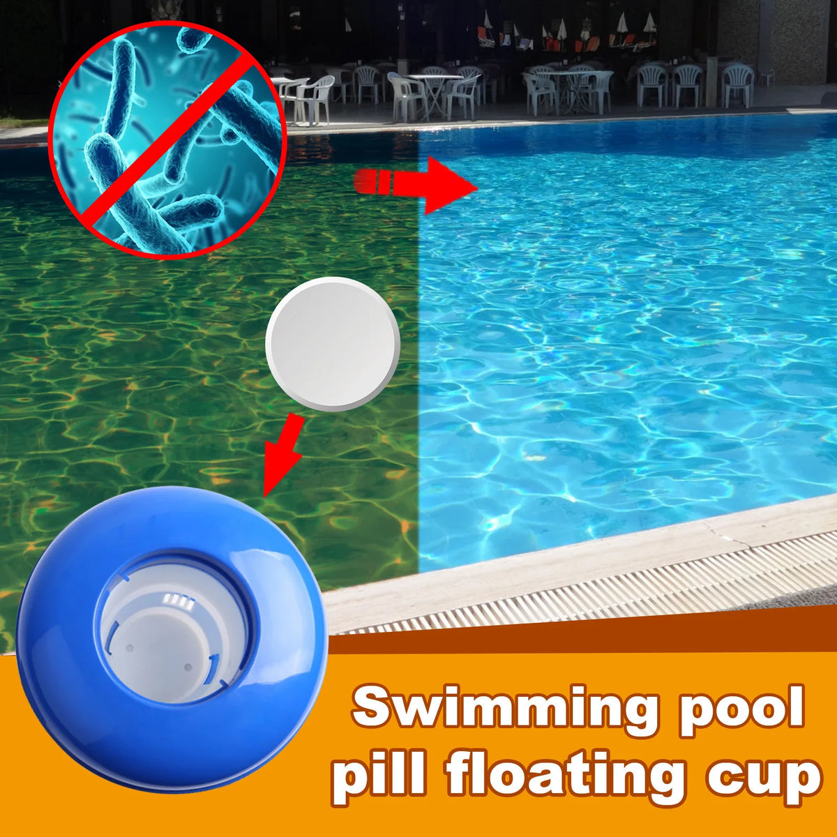 Floating Pool Chlorine Dispenser | Automatic Chemical Feeder Pool Chemical Dispenser QXL