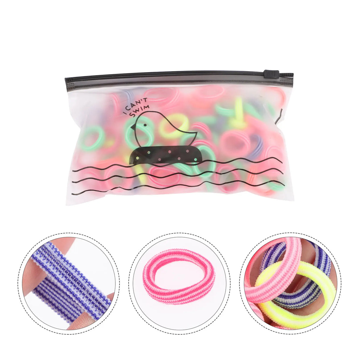 200-Pack Candy Color Kids Elastic Hair Ties & Ponytail Holders Kids Hair Ties QXL