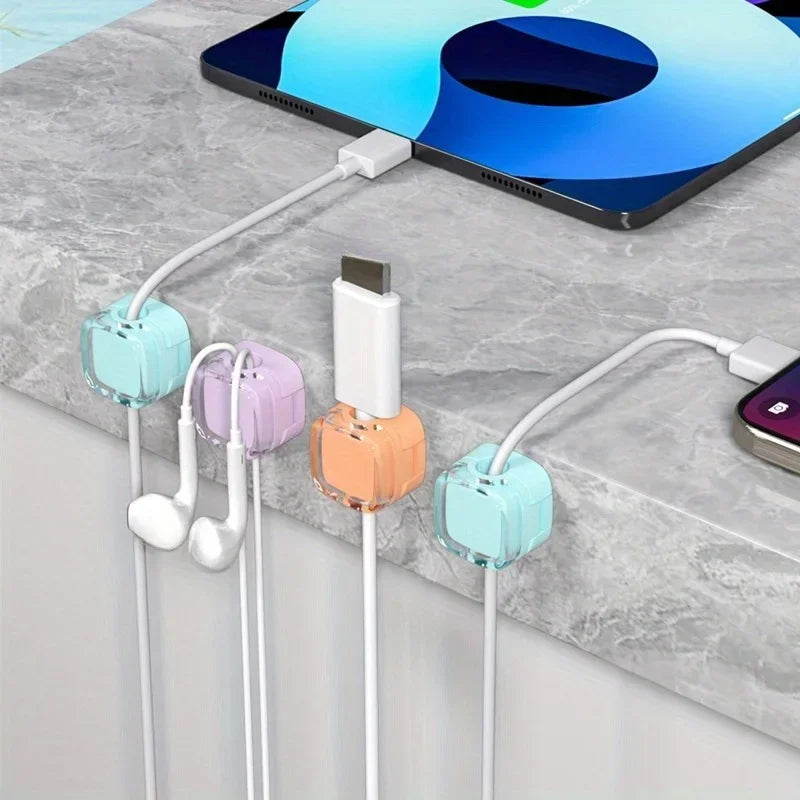 Magnetic Cable Organizer – Self-Adhesive Desk Cord Clip Holder Cable Organizer Clip QXL