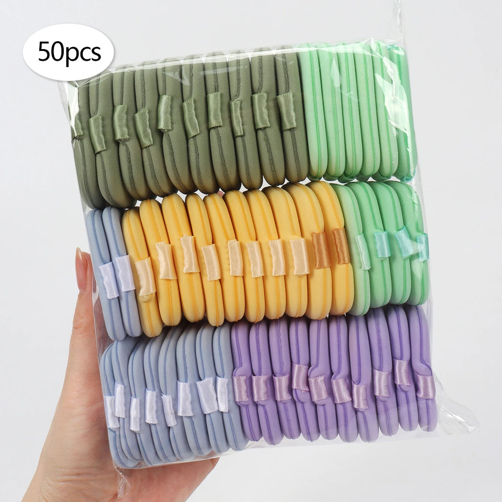 50-Pack Cushion Puffs for Setting & Applying Makeup – All Skin Makeup Cushion Puffs QXL 50Pcs