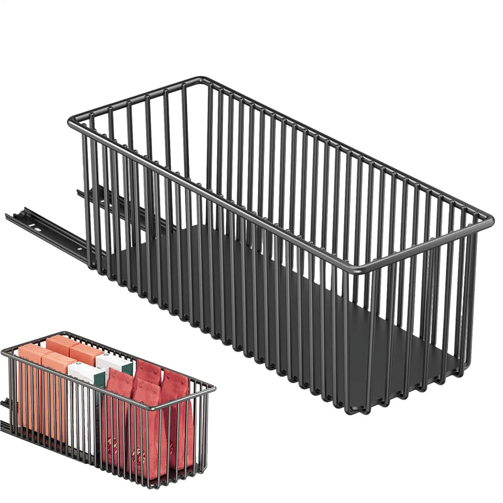Metal Pull-Out Under Sink Organizer | Cabinet Storage Basket Cabinet Pull-Out Organizer QXL