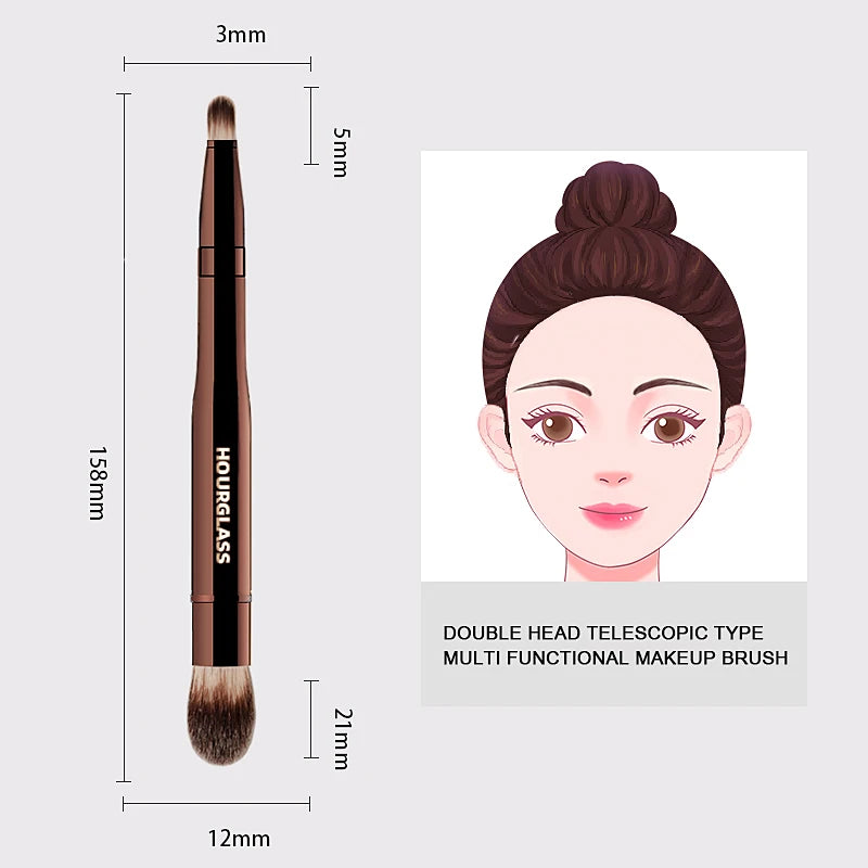 Hourglass No.28 Double-Head Retractable Concealer Brush Retractable Makeup Brush QXL