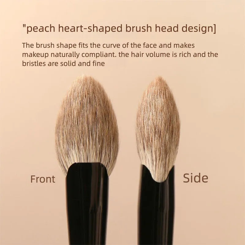 Heart-Shape Blush & Highlight Brush | Soft Goat Hair Makeup Blush & Highlight Brush QXL
