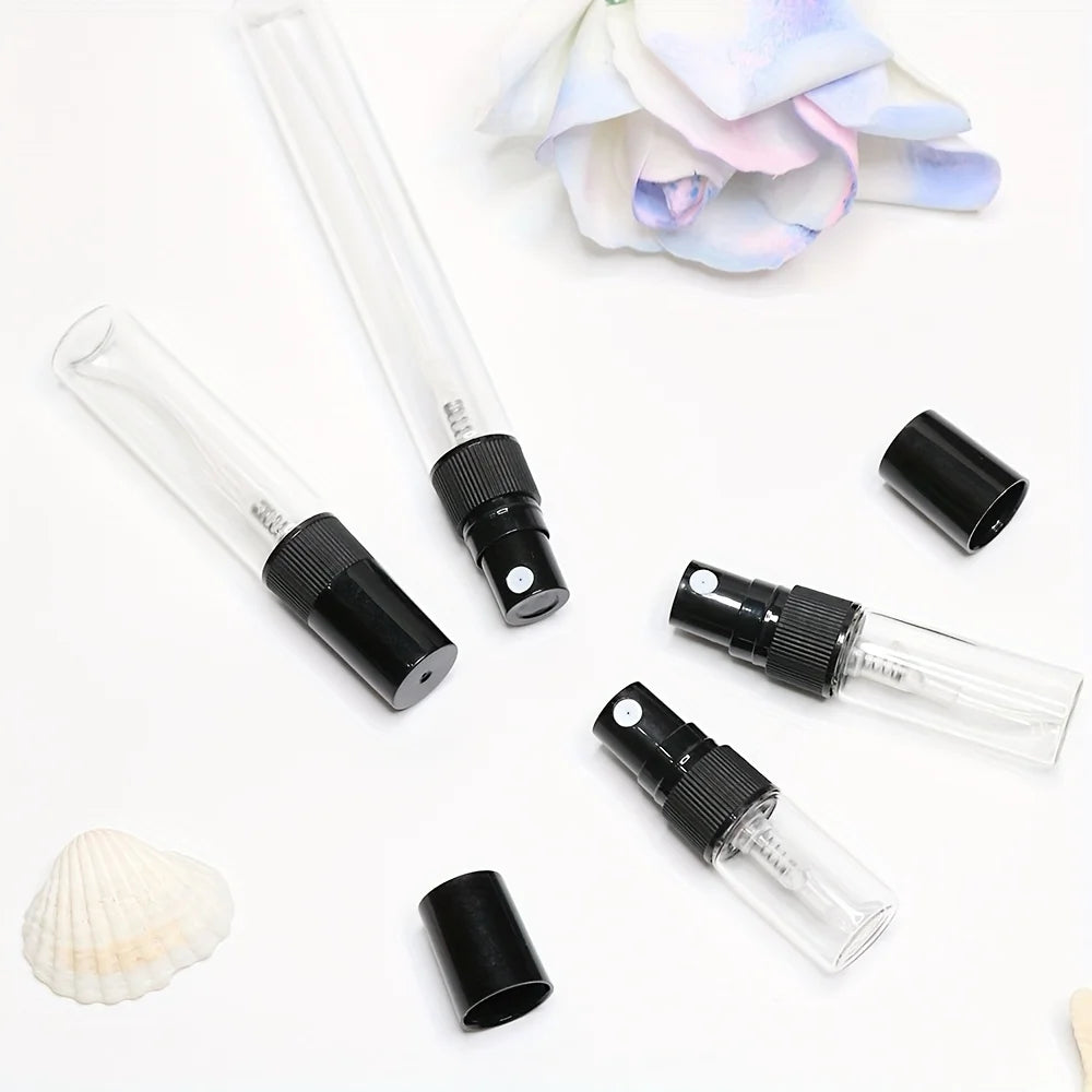 100-Pack 10ml Refillable Glass Spray Bottles with Droppers & Funnels Glass Spray Bottle Set QXL