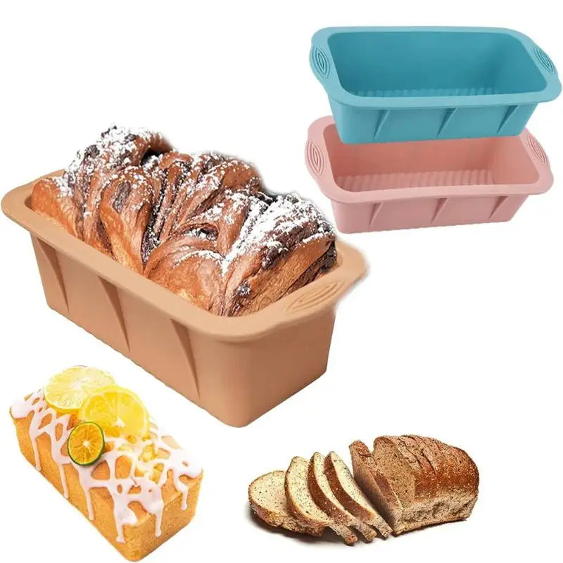 Silicone Loaf Pan | Non-Stick Rectangle Bread & Cake Mould Silicone Loaf Pan QXL