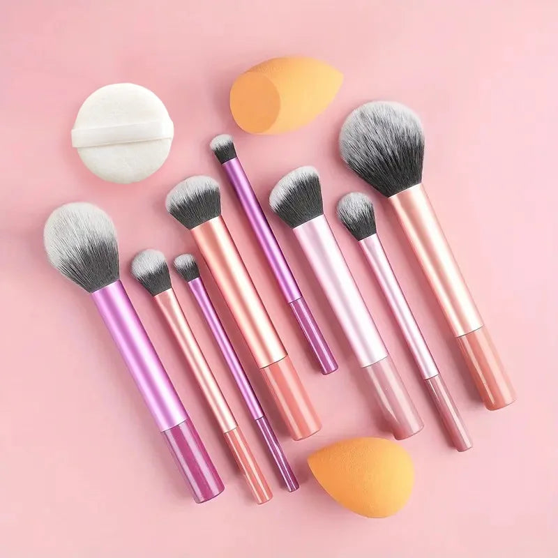 ZOREYA 4-Piece Makeup Brush Set – Powder, Blush & Foundation Makeup Brush Set QXL