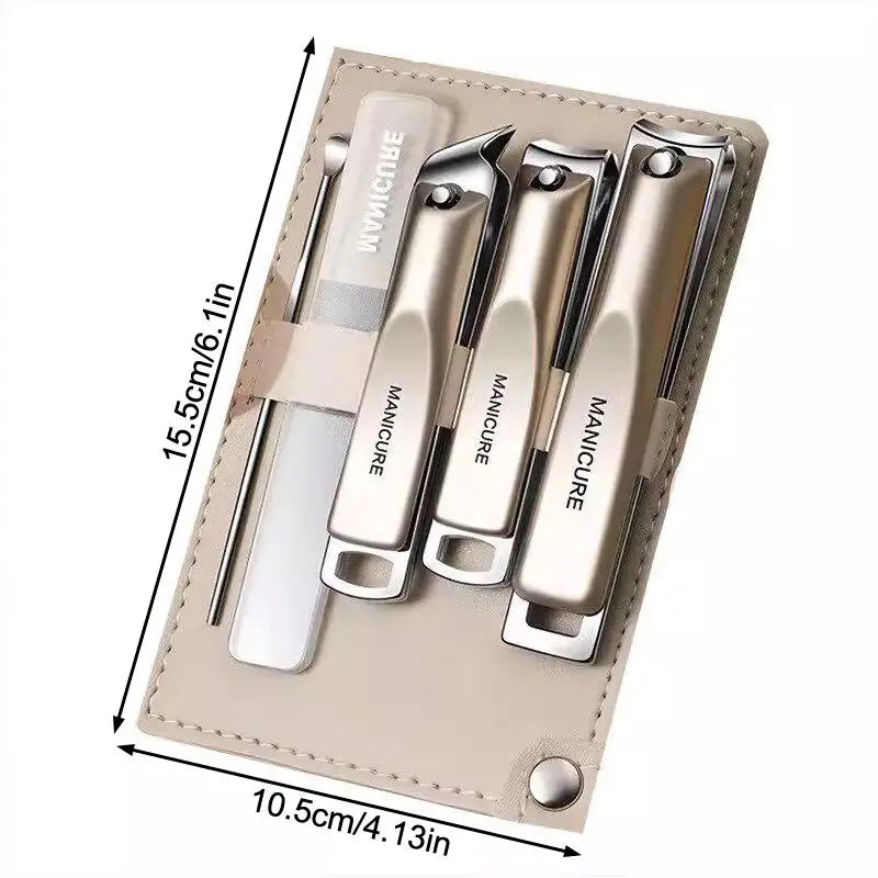 Professional Nail Clipper Set 5 & 10 Pc | Stainless Steel Kit Manicure Tool Kit QXL
