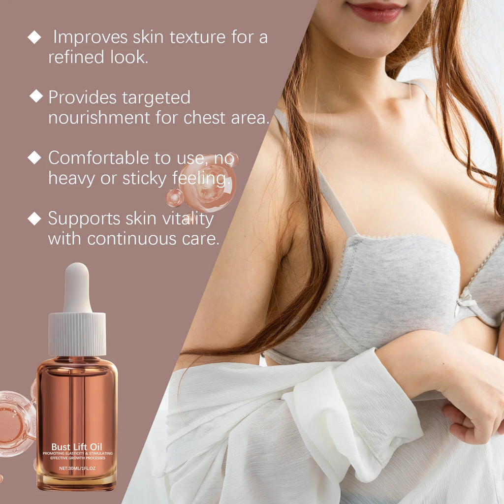Nourishing Chest Firming Massage Oil | Hydrating Skin Care 30ml Body Massage Oil QXL