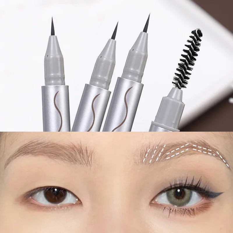 Waterproof Liquid Eyebrow Pencil & Eyeliner Pen | Long-Lasting Liquid Eyebrow Pencil QXL