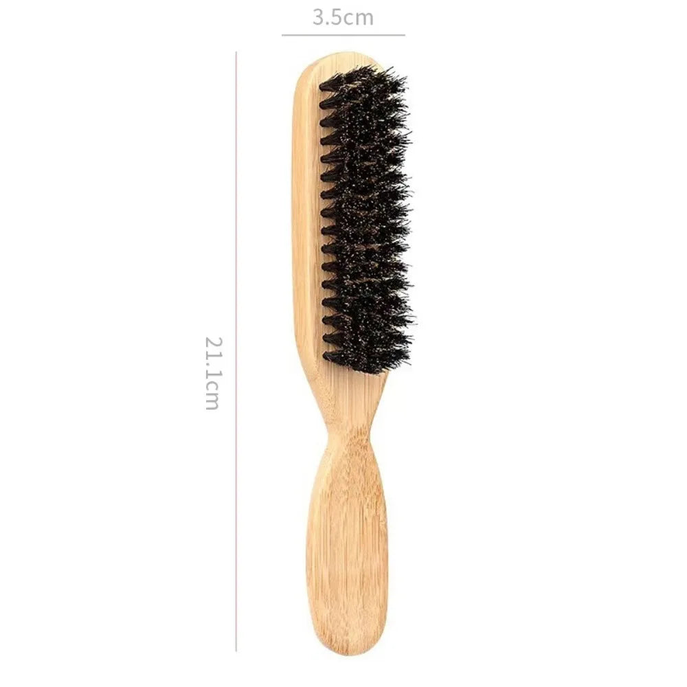 Wood Boar Bristle Hair Brush – Sleek Ponytail & Bun Styling Boar Bristle Hair Brush QXL B