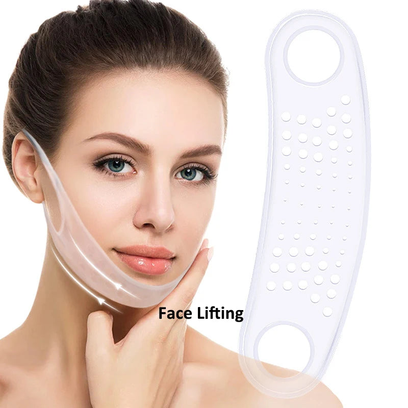Silicone V-Face Lifting Strap | Reusable Chin Contouring Band Face Lifting Strap QXL