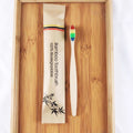 100-Pack Natural Bamboo Toothbrushes | Soft Charcoal Bristles, Eco Bamboo Toothbrush Set QXL 100Pcs Rainbow color