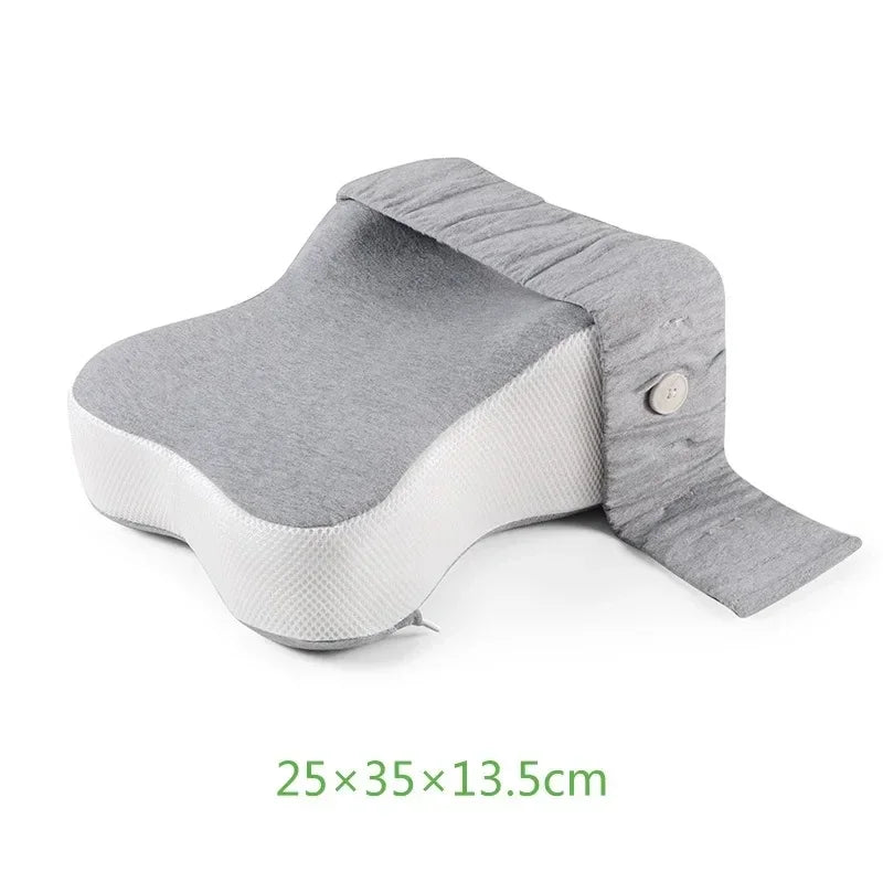 Memory Foam Knee Leg Pillow | Adjustable Strap Side Sleeper Knee Leg Pillow QXL 1