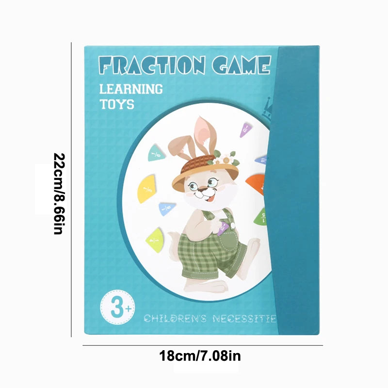 Magnetic Fraction Tiles 51-Pc Set with Learning Book | Kids Math Educational Math Toy QXL