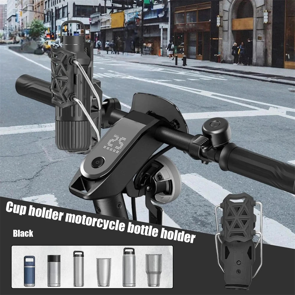 360° Motorcycle Handlebar Cup Holder | Universal Bottle Cage Handlebar Cup Holder QXL