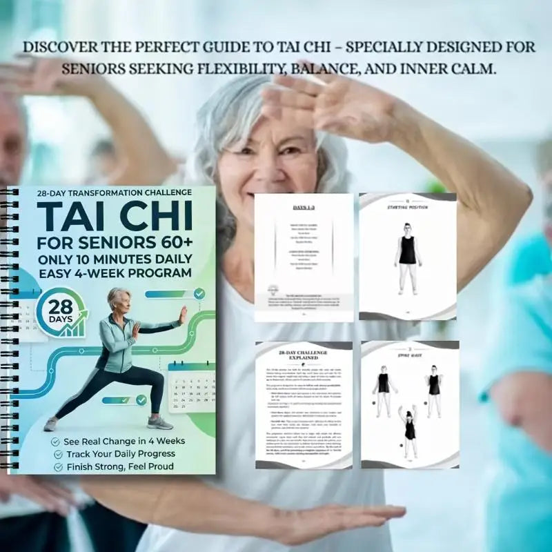 28-Day Tai Chi Walking Book for Seniors | 10-Min Daily Program Fitness Program Book QXL