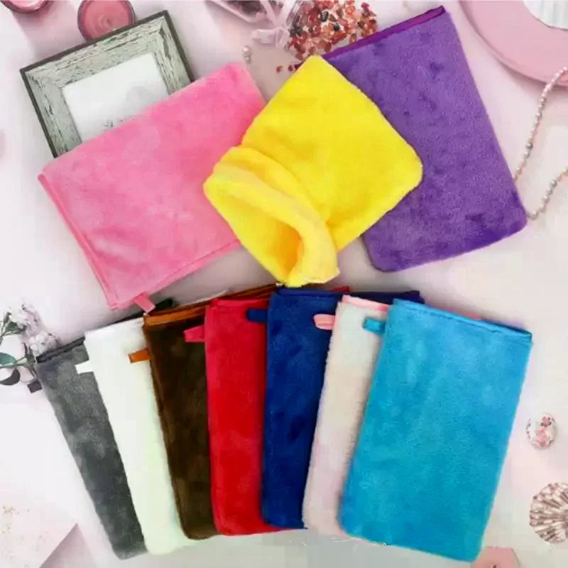 Microfiber Makeup Remover Glove | Reusable Facial Cleansing Mitt Makeup Remover Glove QXL