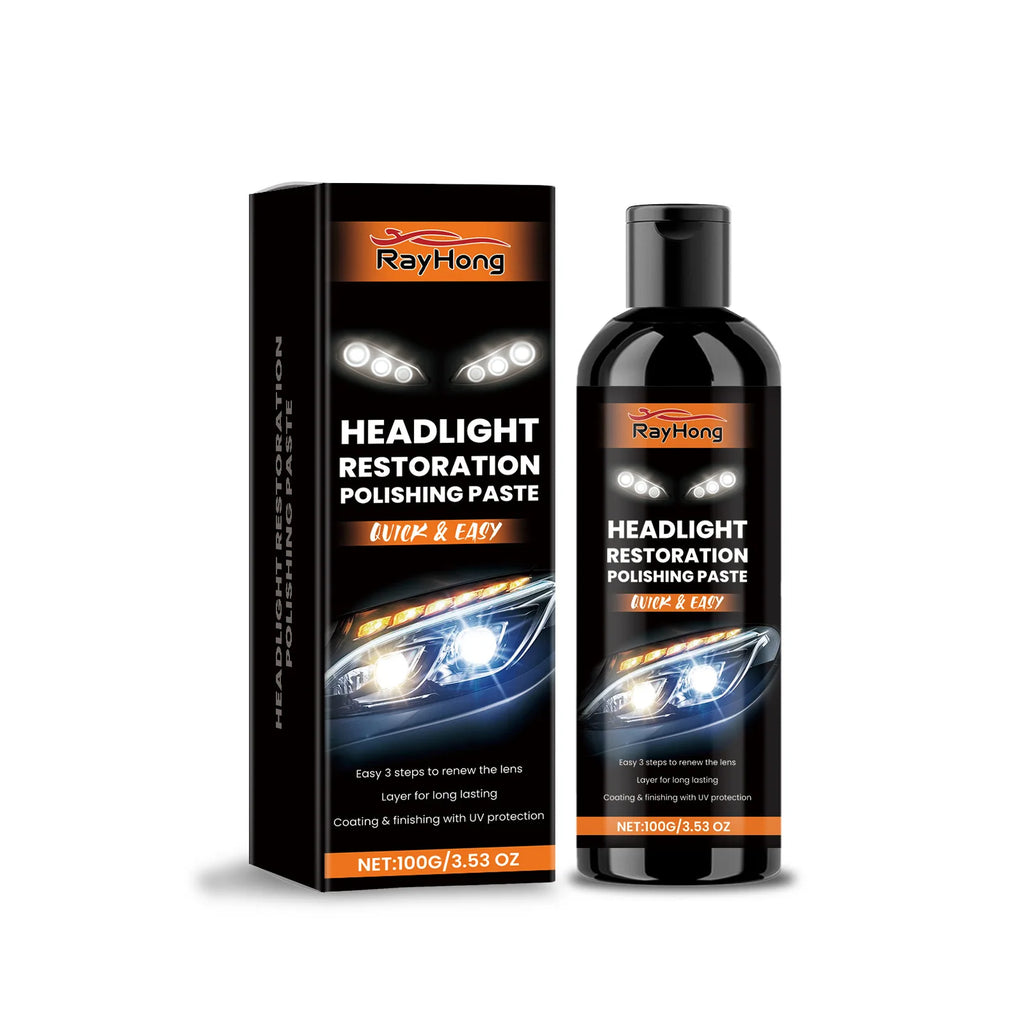 Car Headlight Polishing Paste | Remove Yellowing & Restore Clarity Headlight Polishing Paste QXL