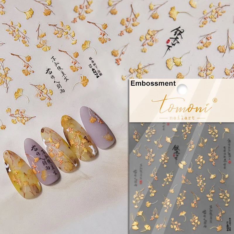 5D Wisteria Flower Nail Art Stickers | Kawaii Purple Decals Nail Art Stickers QXL TO4274
