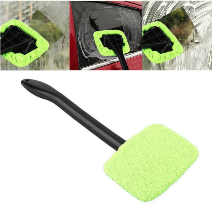 Car Window Cleaner Brush Kit – Long Handle Microfiber Wiper Car Cleaning Brush QXL