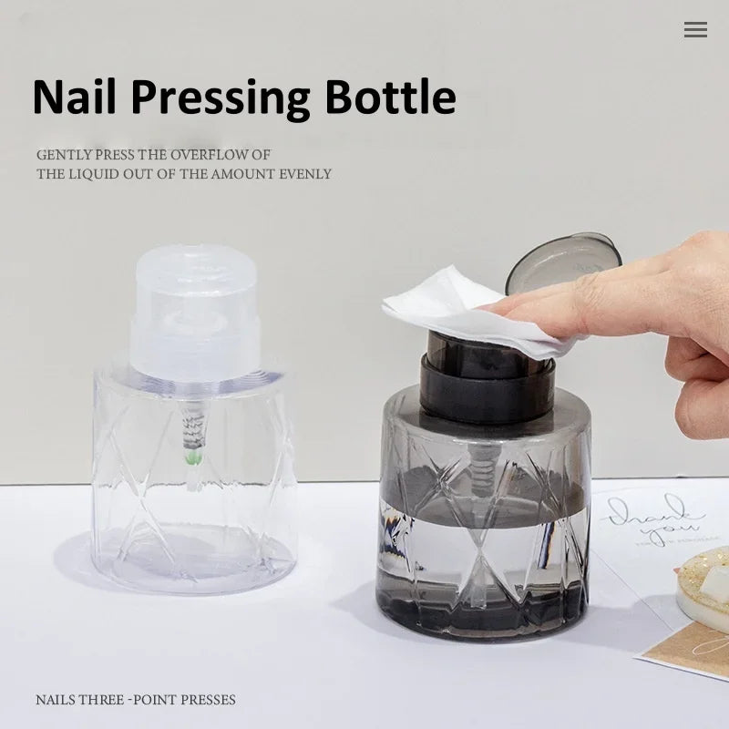 Lockable Refillable Pump Dispenser Bottle | Nail & Makeup Pump Dispenser Bottle QXL