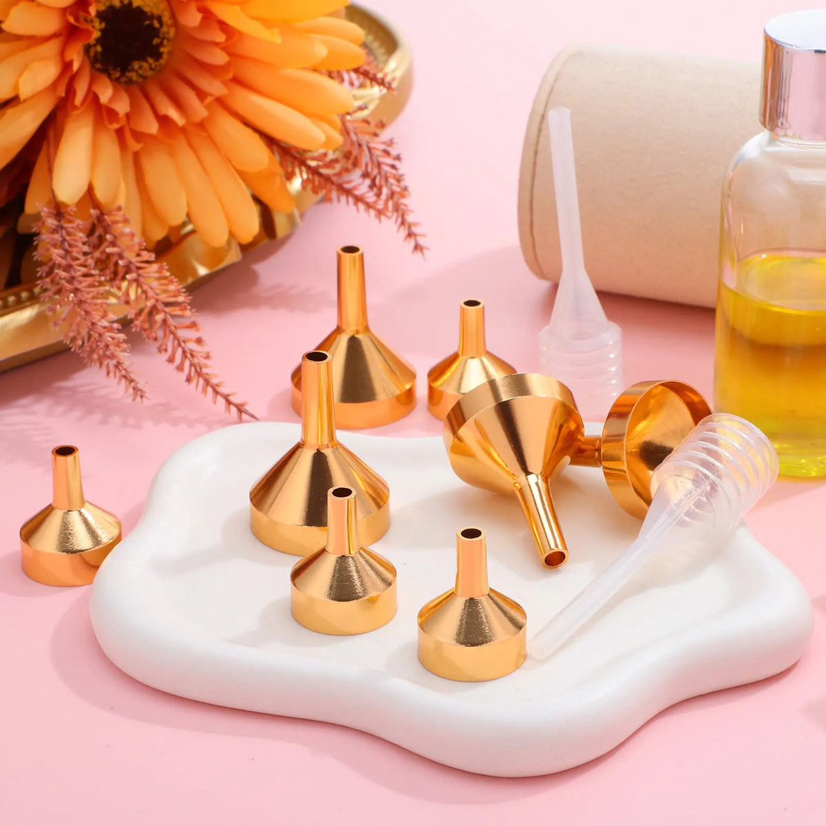 Miniature Metal Funnel Set with Droppers for Perfume & Oils Mini Funnel Set QXL