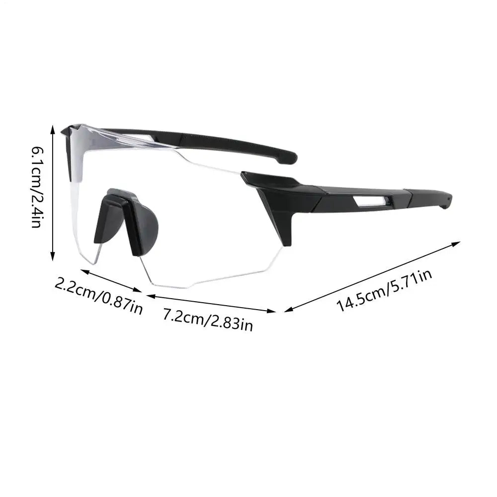 Photochromic Cycling Glasses UV400 MTB Sports Sunglasses Sports Cycling Sunglasses QXL Black