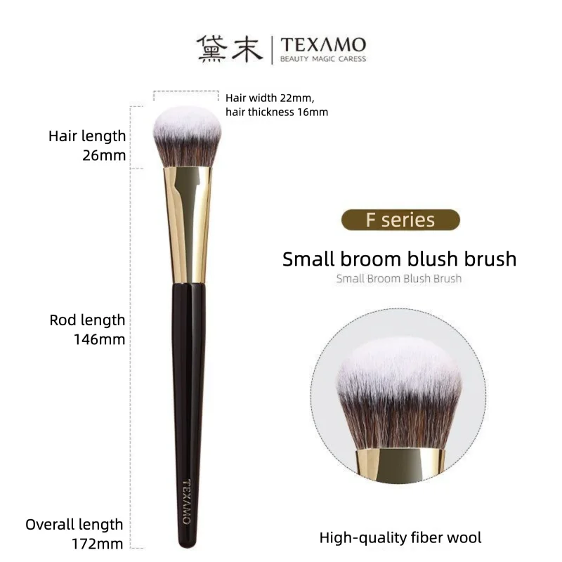 Texamo Slope Blush & Contour Brush | Powder Cream Dotting Contour Makeup Brush QXL F Series Slope Blush
