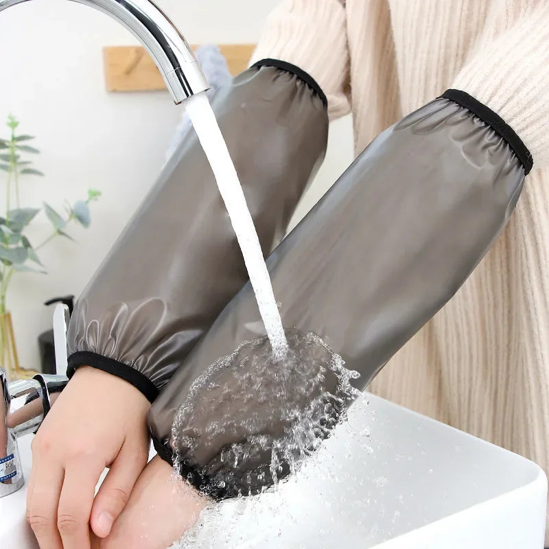 Waterproof PEVA Arm Sleeves | 30cm Oil-Proof Kitchen Covers Waterproof Arm Sleeves QXL