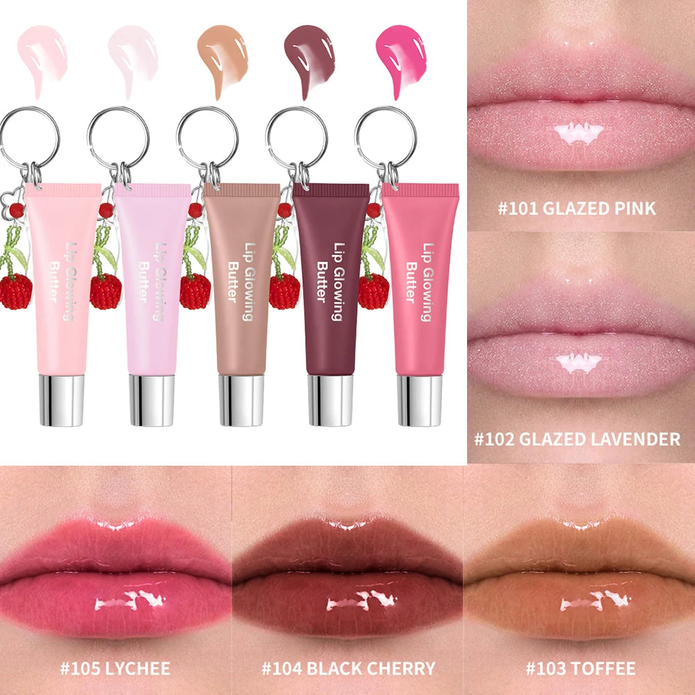 Lakerain Lip Glowing Butter Gloss with Keychain | 5 Shades Lip Gloss QXL
