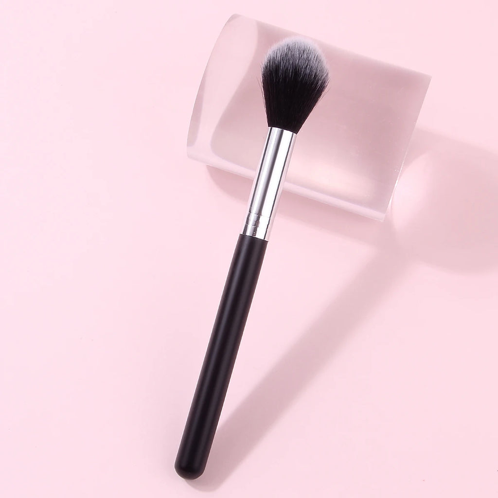 KOSSHOW Flame Highlighter Blush Brush – Wooden Handle Makeup Brush QXL