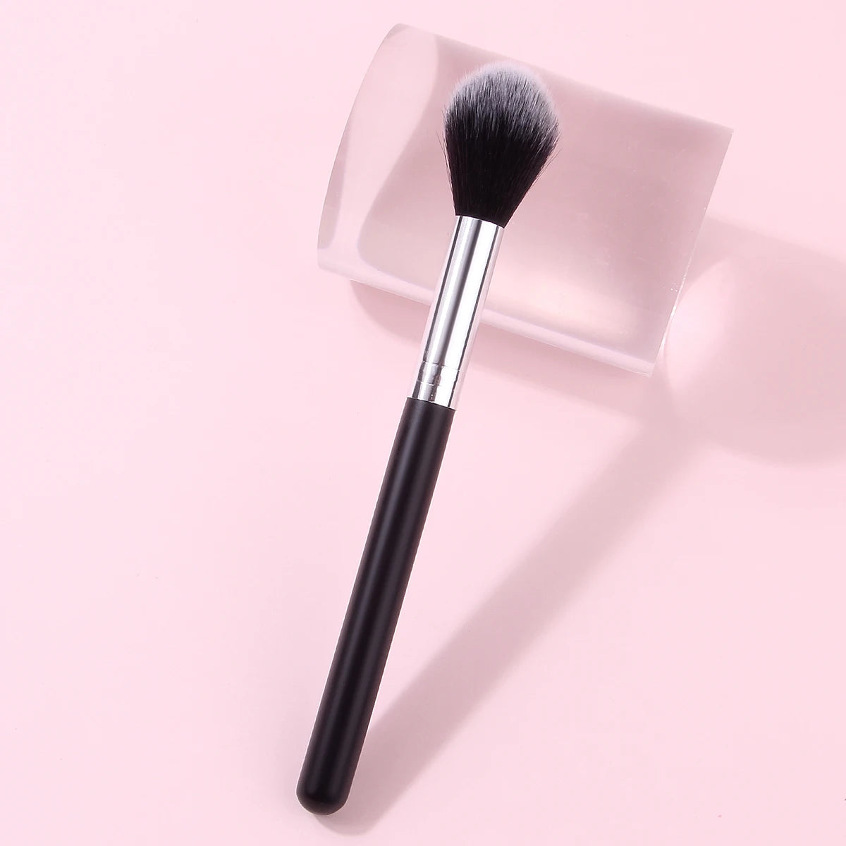 KOSSHOW Flame Highlighter Blush Brush – Wooden Handle Makeup Brush QXL
