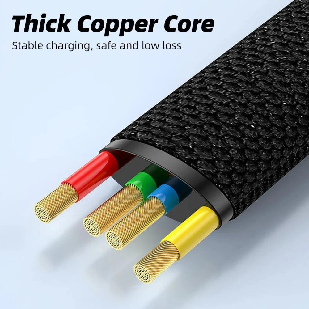 Keychain USB-C Cable PD 65W 3A Fast Charging 10cm Short Cord USB-C Charging Cable QXL