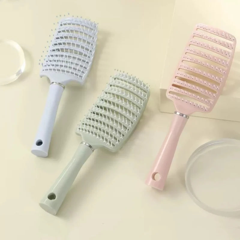 Airbag Massage Comb | Hollow Fluffy Curved Detangling Brush Hair Massage Comb QXL