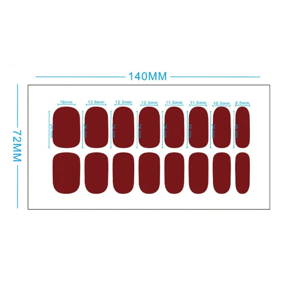Glitter Gel Nail Stickers | Full Nail Wraps for DIY Nail Art Gel Nail Stickers QXL