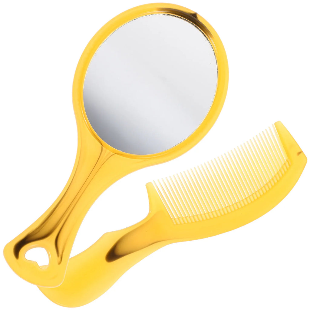 Handheld Mirror & Comb Set | Compact Travel Grooming Kit Mirror & Comb Set QXL