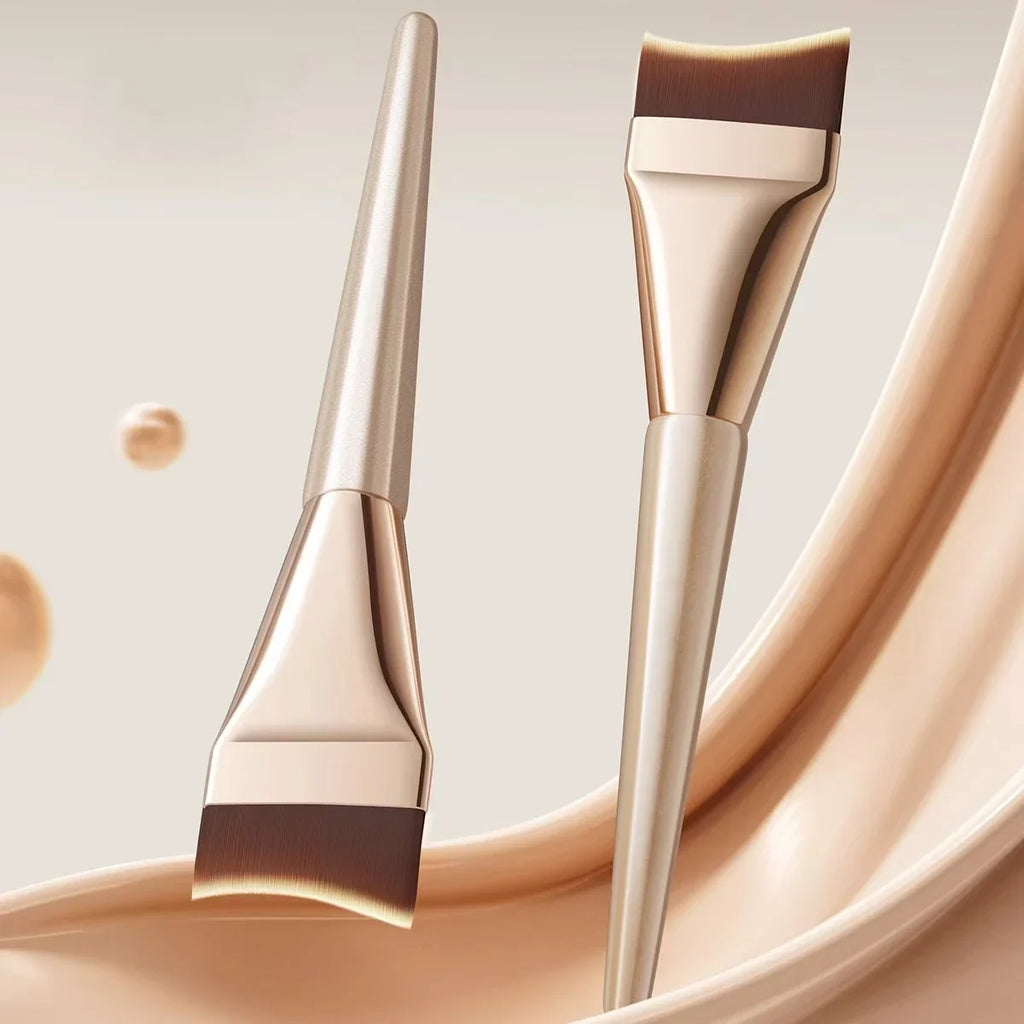 Arc-Shaped Ultra-Thin Flat Foundation Brush | Streak-Free Foundation Makeup Brush QXL