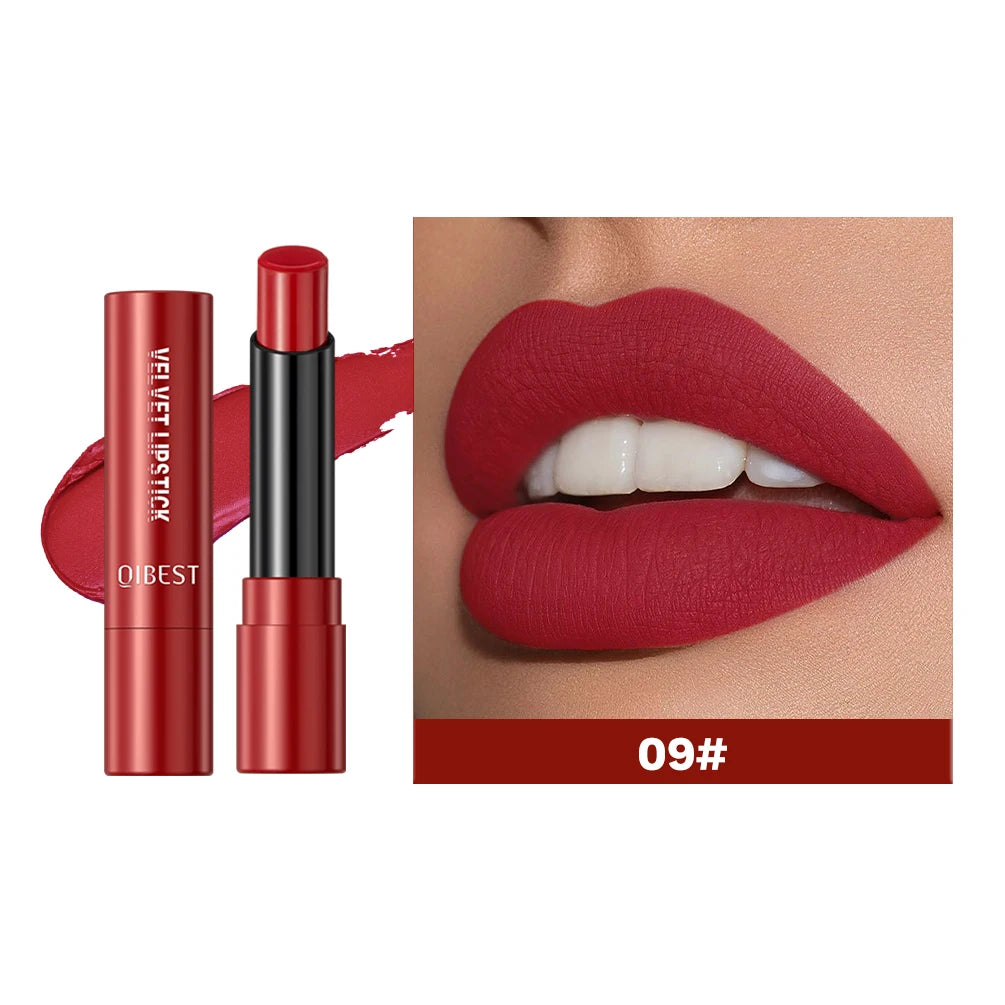 QIBEST Velvet Mist Matte Lipstick | High Pigment Lip Tint Matte Lipstick QXL 09