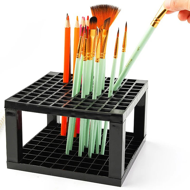 96-Hole Makeup Brush Holder & Air-Dry Organizer Stand Makeup Brush Organizer QXL