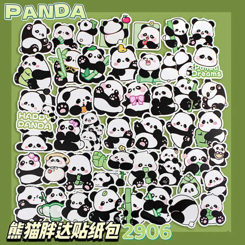 50-Piece Capybara & Panda Sticker Set | Kids DIY Craft Stickers Decorative Sticker Set QXL Cute Panda 1pcs 50