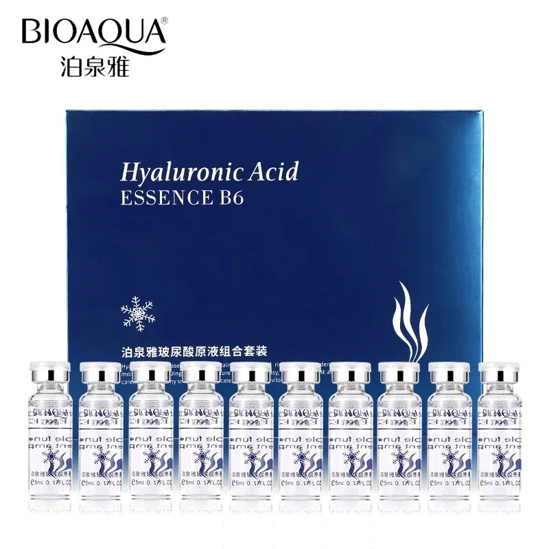 BIOAQUA Hyaluronic Acid Face Serum Set – 10 x 5ml Bottles Facial Serum Set QXL 1 set